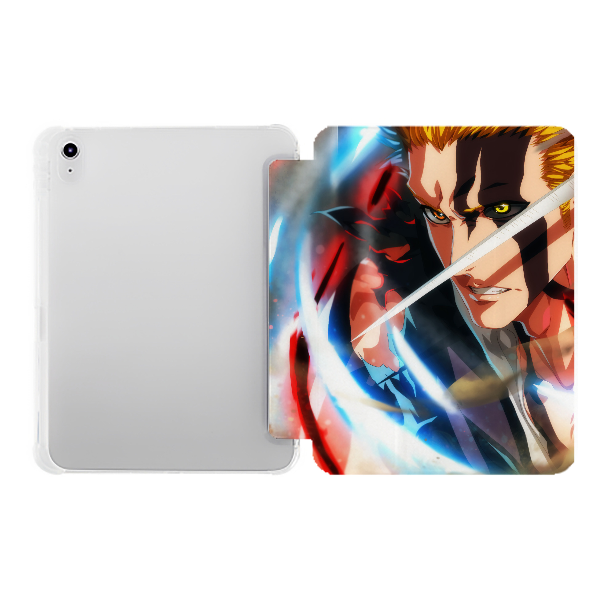 （画像用） ブリーチ BLEACH IPad ケース ペン収納付き 三つ折りスタンド PUレザー×シリコン 対応機種9.5/10.5/10.9インチ